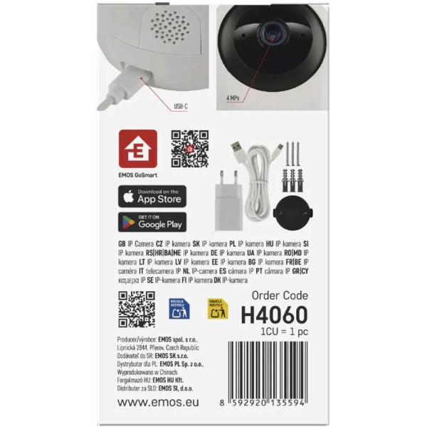 Фото - IP-камера EMOS H4060 Go Smart, с Wi-Fi, 2.4GHz/5GHz