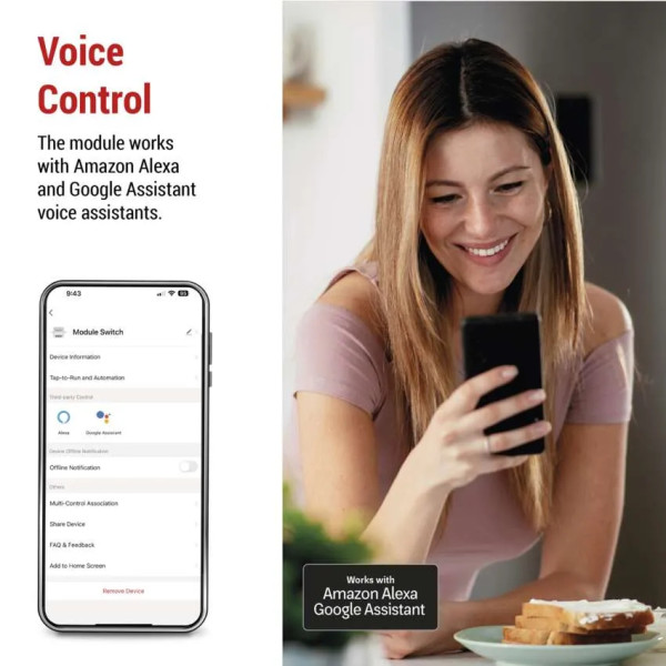 Фото - Релейный выключатель EMOS H5101 ZigBee 3.0 1-канальный