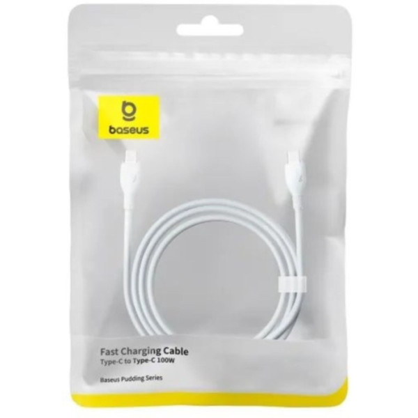 Фото - Кабель синхронизации данных Baseus Type-C/Type-C 100W 2m White (P10355702221-01)