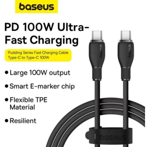 Фото - Кабель синхронизации данных Baseus Type-C/Type-C 100W 2m Black (P10355702111-01)