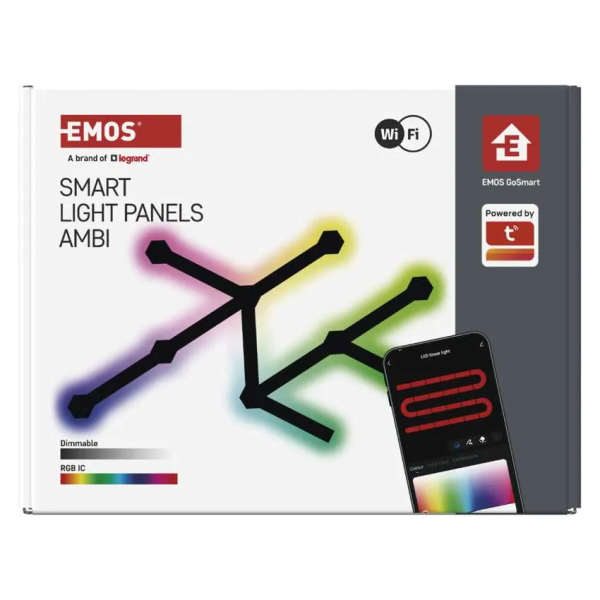 Фото - Светодиодный светильник EMOS ZIW269R LINES 9 частей, черный, 34 Вт, RGBIC, WIFI