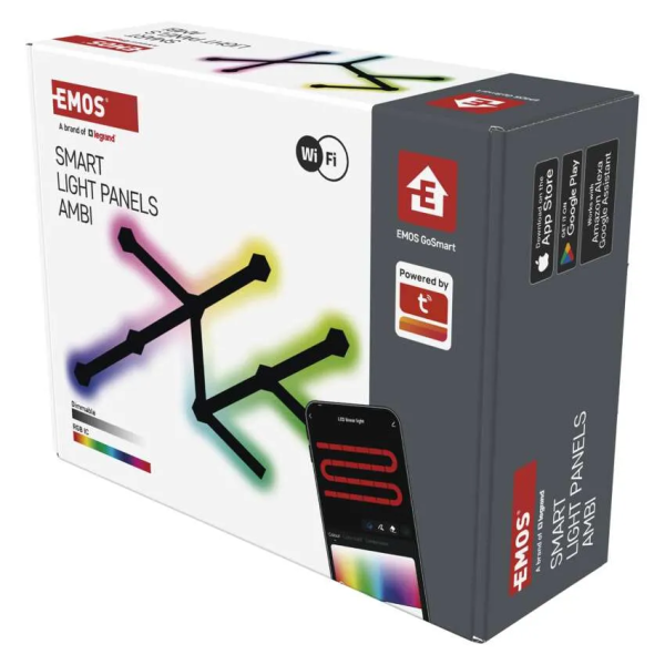 Фото - Светодиодный светильник EMOS ZIW269R LINES 9 частей, черный, 34 Вт, RGBIC, WIFI