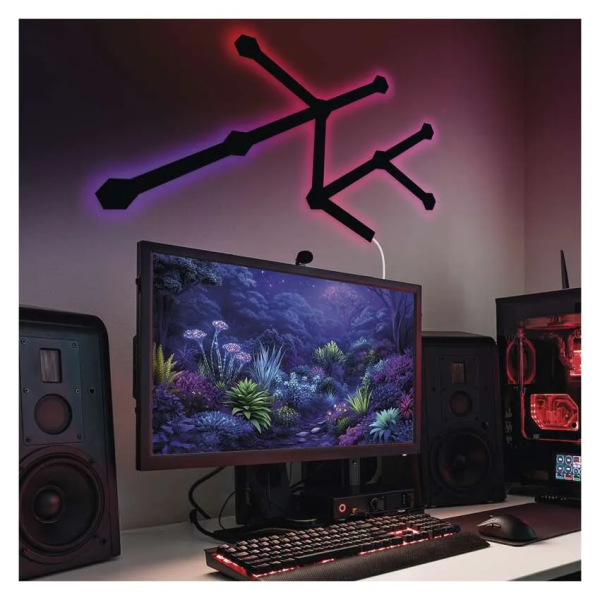 Фото - Светодиодный светильник EMOS ZIW269R LINES 9 частей, черный, 34 Вт, RGBIC, WIFI