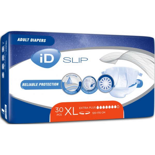 Фото - Одноразовые подгузники ID для взрослых SLIP Plus Размер XL, 30 шт. (945431550)