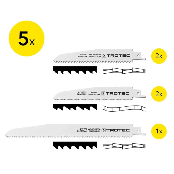 Фото - Полотно Trotec 5 шт. Wood/Metal Set (6215001201)