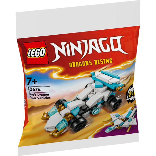 Фото - Конструктор LEGO NINJAGO Суперсильные транспортные средства дракона Зейна 2 в 1, 55 деталей (30674)