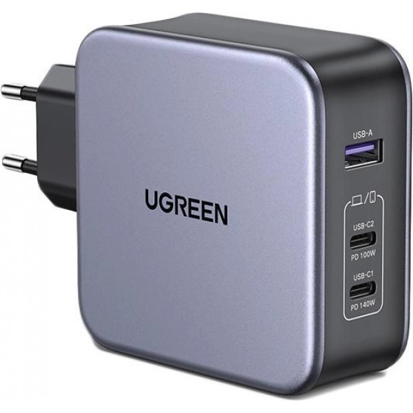 Фото - Сетевое зарядное устройство UGREEN CD289 GaN Fast Charger 140W with Cable Gray (90549)