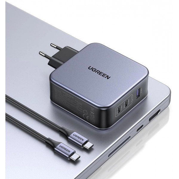Фото - Сетевое зарядное устройство UGREEN CD289 GaN Fast Charger 140W with Cable Gray (90549)