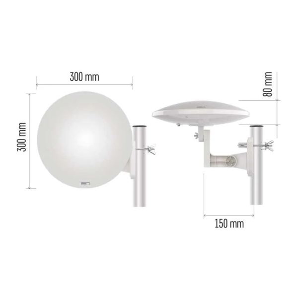 Фото - Антенна наружная EMOS SJ0803, V900, DVB-T2, FM, DAB, 0–80 км, 360°, фильтр LTE/4G/5G