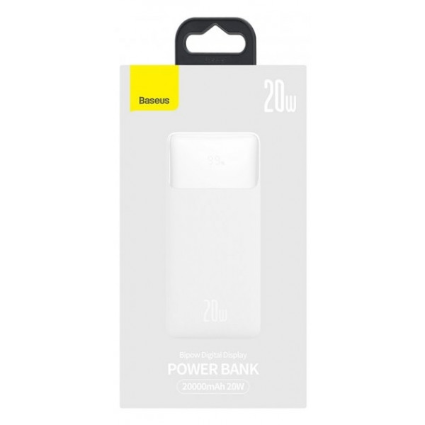 Фото - Батарея мобильная Baseus Bipow 20000mAh 20W White (PPBD050302)