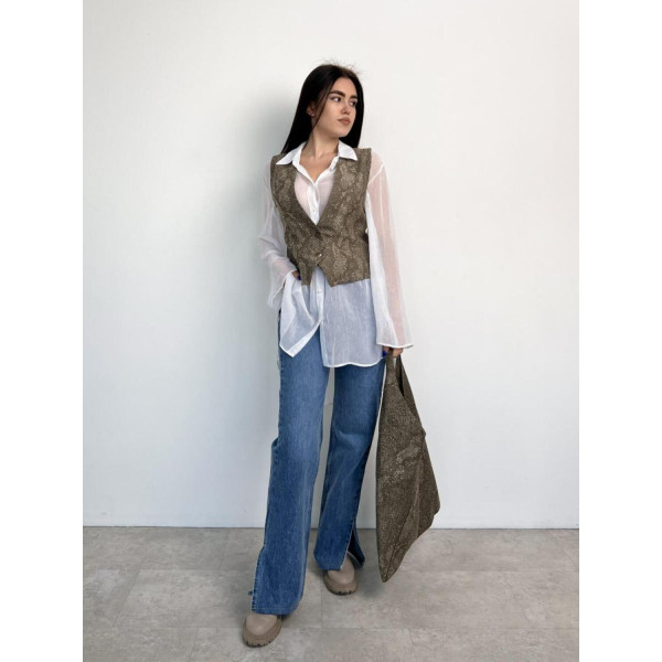 Фото - Шоппер ART KNIT Python коричневая 50x60 см (037896)