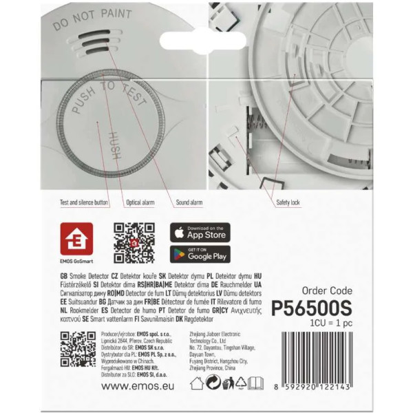 Фото - Беспроводной датчик задымления EMOS Умный P56500S