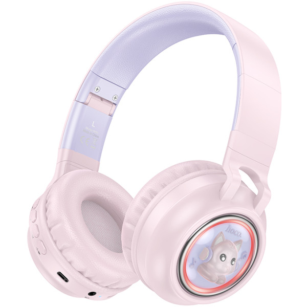 Фото - Наушники накладные беспроводные HOCO W50 Cute fun BT headphones Pink (6942007619585)