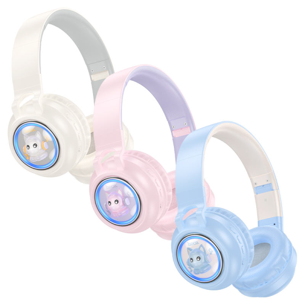Фото - Наушники накладные беспроводные HOCO W50 Cute fun BT headphones Pink (6942007619585)