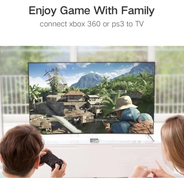 Фото - Кабель HDMI UGREEN HD103 HDMI Cable Right Angle 90 Degree 1m Black (10172)