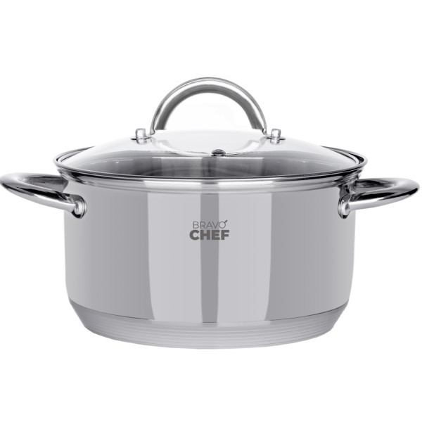 Фото - Кастрюля BRAVO CHEF 18 см 2.6 л с крышкой (BC-2001-18)