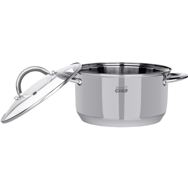 Фото - Кастрюля BRAVO CHEF 18 см 2.6 л с крышкой (BC-2001-18)