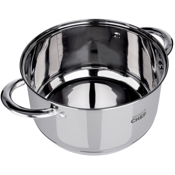Фото - Кастрюля BRAVO CHEF 18 см 2.6 л с крышкой (BC-2001-18)