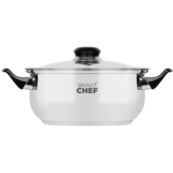 Фото - Кастрюля BRAVO CHEF 18 см 1.6 л с бакелитовыми ручками (BC-2002-18)