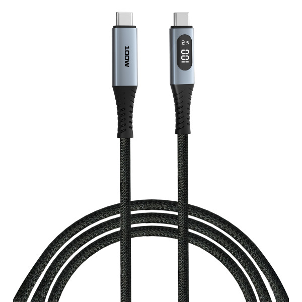 Фото - Кабель синхронизации данных Verbatim 100 Вт USB-C–USB-C 120 см Black (31848)