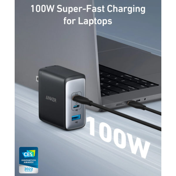 Фото - Сетевое зарядное устройство Anker PowerPort 736 Nano II - 100W 2xUSB-C PD & 1xPIQ GaN Black (A2145G11)