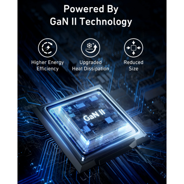 Фото - Сетевое зарядное устройство Anker PowerPort 736 Nano II - 100W 2xUSB-C PD & 1xPIQ GaN Black (A2145G11)