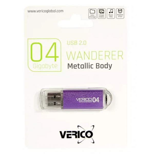 Фото - Флеш USB Verico USB 4Gb Wanderer Purple (1UDOV-M4PE43-NN)