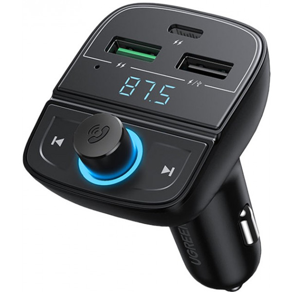 Фото - FM модулятор UGREEN CD229 Bluetooth (5.0+PD+QC3.0+USB Flash Drive+TF) Black (80910) Фото - FM модулятор UGREEN CD229 Bluetooth (5.0+PD+QC3.0+USB Flash Drive+TF) Black (80910)