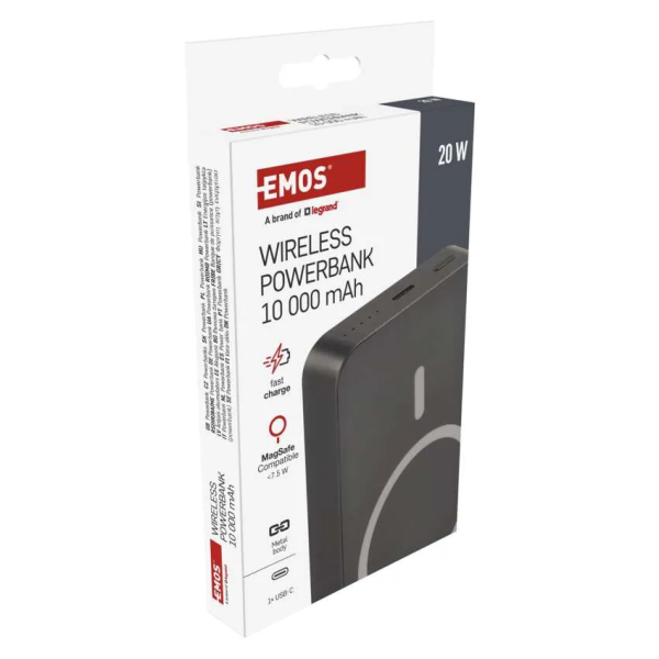 Фото - Батарея мобильная EMOS B0551GY WI1046 20W/10000mAh, серый, PD20W