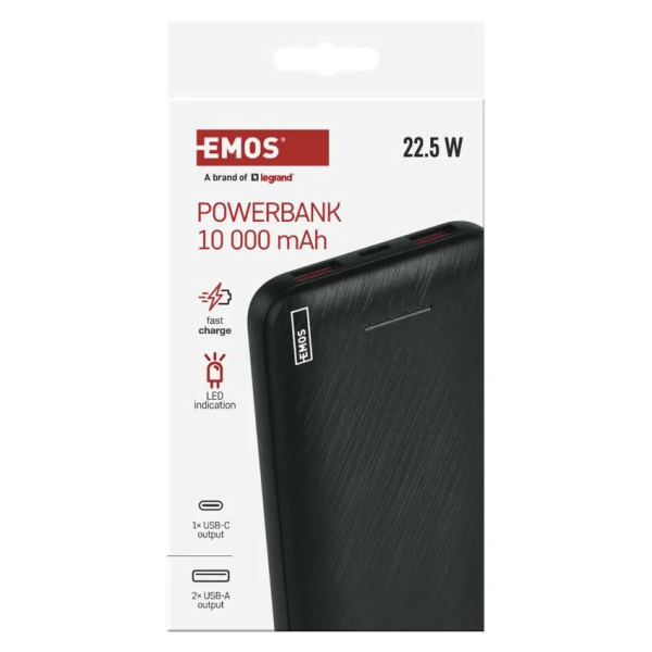 Фото - Батарея мобильная EMOS AlphaQ3 B0571B 22,5W/10000mAh, черный, PD20W