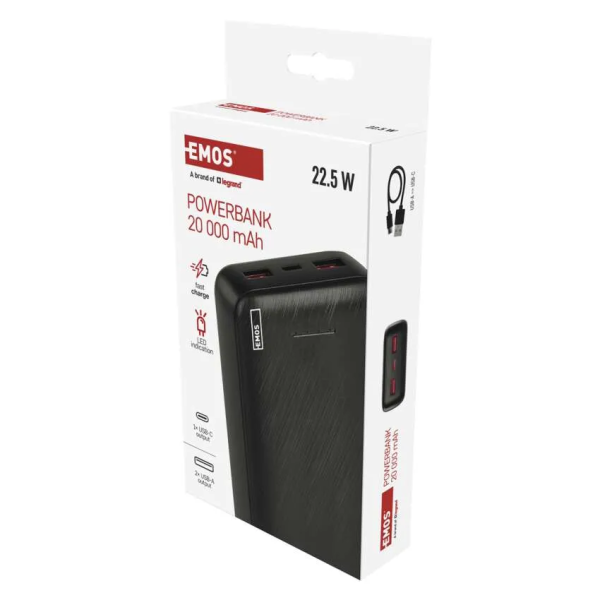 Фото - Батарея мобильная EMOS AlphaQ3 B0572B 22,5W/20000mAh, черный, PD20W