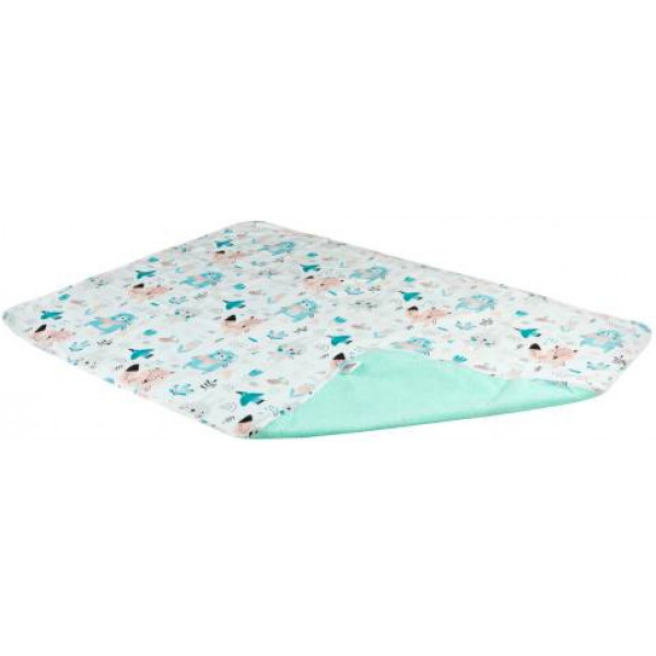 Фото - Пеленка многоразовая водонепроницаемая ЕКО ПУПС Eco Cotton 65х90 см белый, звери на лесной лужайке (EPG10N-6590bb)