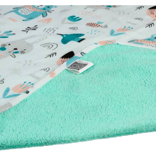 Фото - Пеленка многоразовая водонепроницаемая ЕКО ПУПС Eco Cotton 65х90 см белый, звери на лесной лужайке (EPG10N-6590bb)