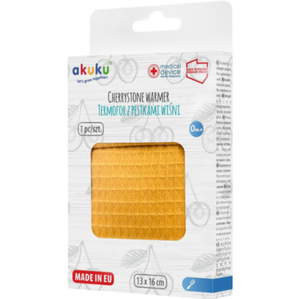 Фото - Сухая грелка для малыша Akuku с вишневыми косточками 13x16 см, желтый (A0636) Фото - Сухая грелка для малыша Akuku с вишневыми косточками 13x16 см, желтый (A0636)