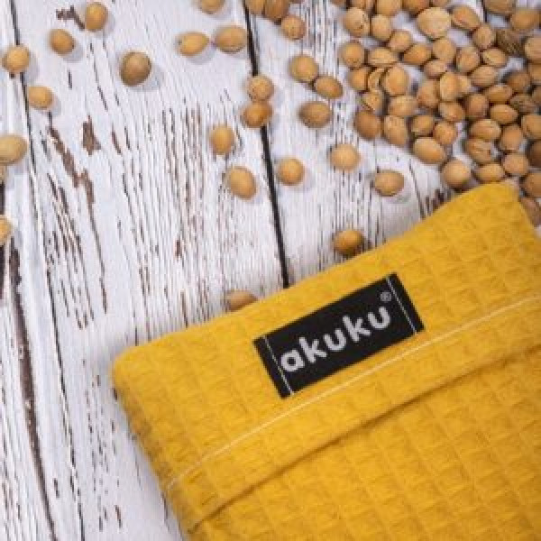 Фото - Сухая грелка для малыша Akuku с вишневыми косточками 13x16 см, желтый (A0636)