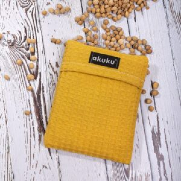 Фото - Сухая грелка для малыша Akuku с вишневыми косточками 13x16 см, желтый (A0636)