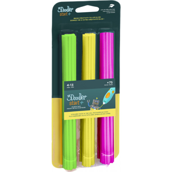 Фото - 3D-стержни 3Doodler Start – МИКС (75 шт: зеленый, желтый, розовый) (3DS-ECO-MIX4-75)