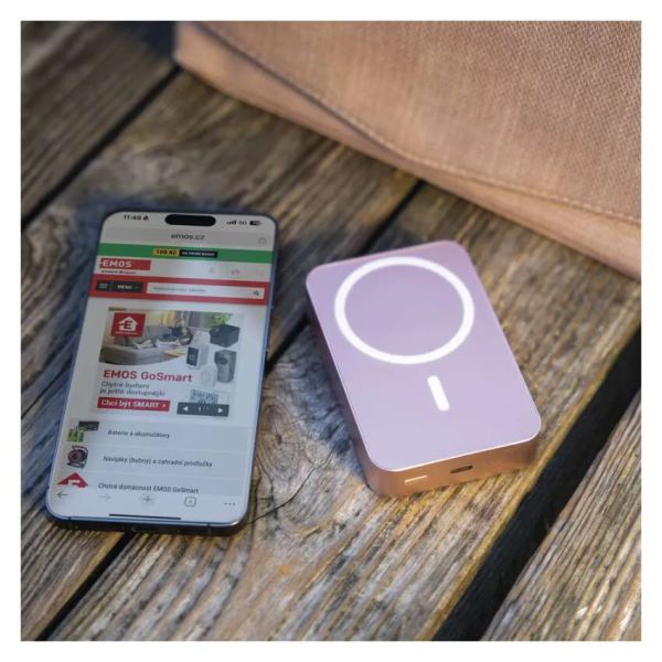 Фото - Батарея мобильная EMOS B0551S WI1046 20W/10000mAh, розовый, PD20W