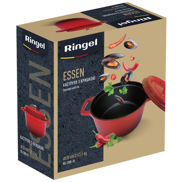 Фото - Кастрюля Ringel Essen 20 см (RG-2300-20)