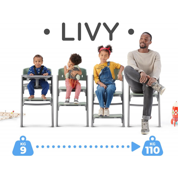 Фото - Стульчик для кормления классический Kinderkraft Livy Olive Green (KHLIVY00GRE0000)