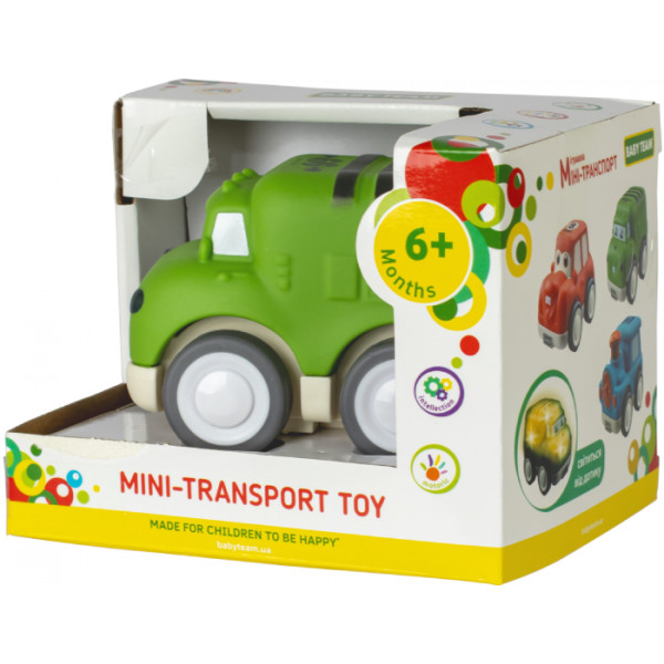 Фото - Базовый игровой транспорт для малыша Baby Team Мини-транспорт (8604_зеленая машинка)