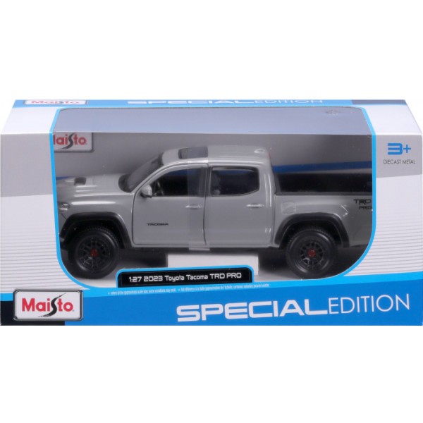Фото - Коллекционная машинка 1:24 Maisto 2023 Toyota Tacoma TRD TRO (32910 grey)