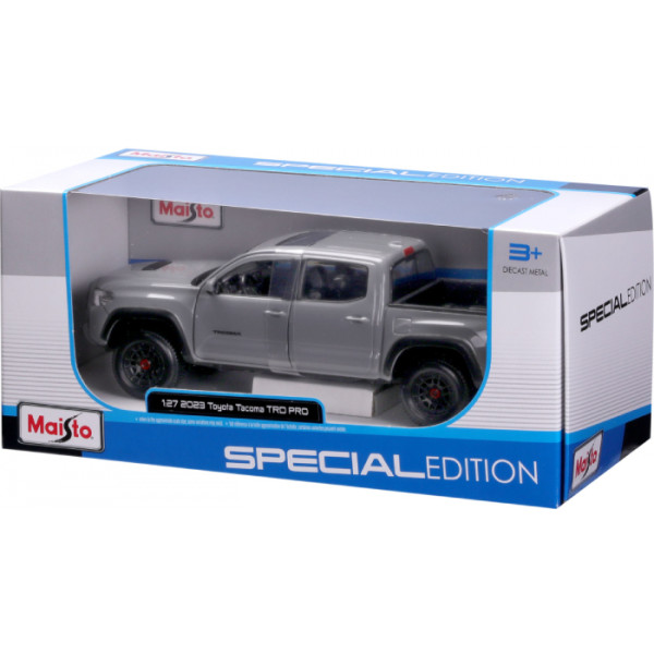 Фото - Коллекционная машинка 1:24 Maisto 2023 Toyota Tacoma TRD TRO (32910 grey)