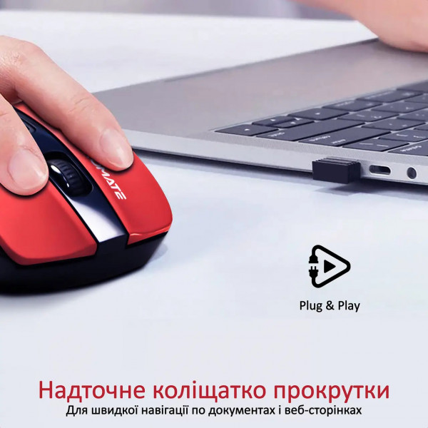 Фото - Мышь беспроводная Promate Cursor Red