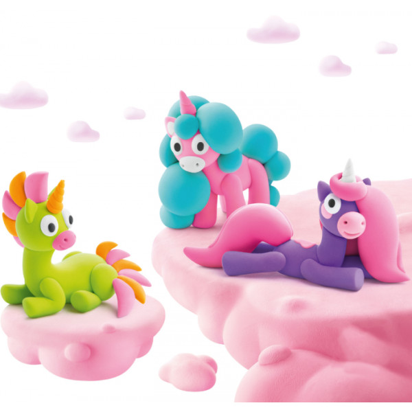 Фото - Масса для лепки Ліпака Радужные единороги: Брайти, Спарки, Клауди (60054-UA01)