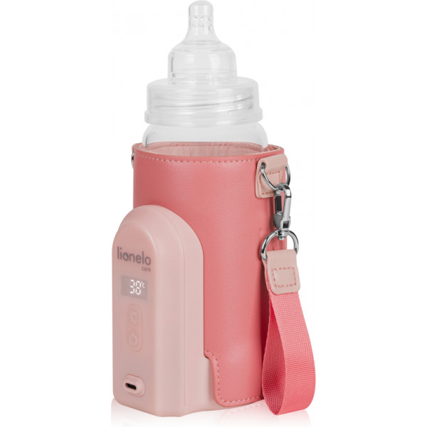 Фото - Подогреватель детских бутылочек дорожный Lionelo Thermup Go Evo Coral Pink
