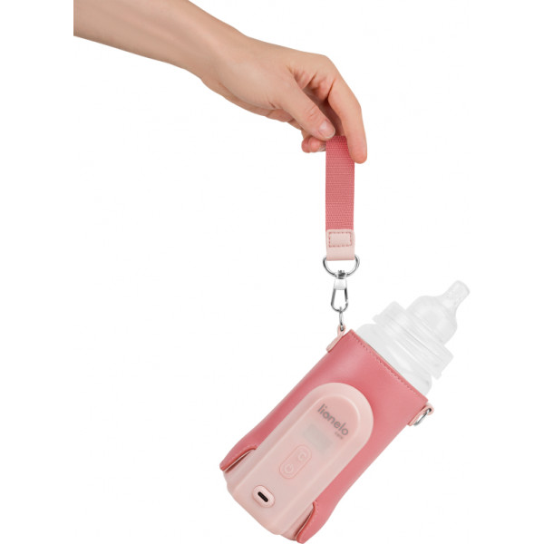 Фото - Подогреватель детских бутылочек дорожный Lionelo Thermup Go Evo Coral Pink