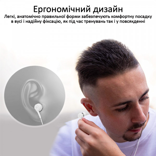 Фото - Наушники вкладыши проводные Promate Duet.White