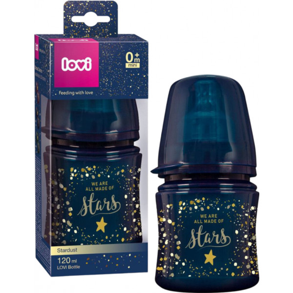 Фото - Бутылочка для кормления Lovi 120 мл - Stardust (21/587) Фото - Бутылочка для кормления Lovi 120 мл - Stardust (21/587)