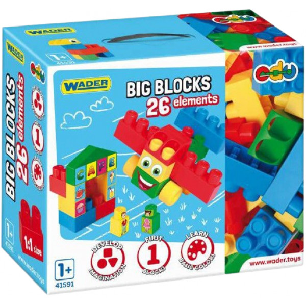 Фото - Пластиковый конструктор Wader Big Blocks 26 эл. (41591)